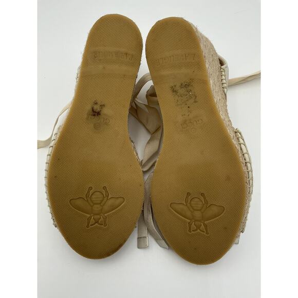 Gucci Platform Matelass� White Leather Espadrille Sandal Size 9 - Picture 4 of 4